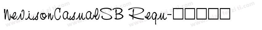 NevisonCasualSB Regu字体转换